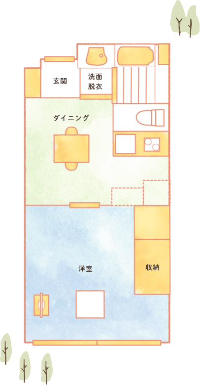 住居スペース見取り図